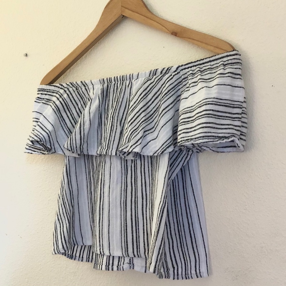 Striped Off the Shoulder Top